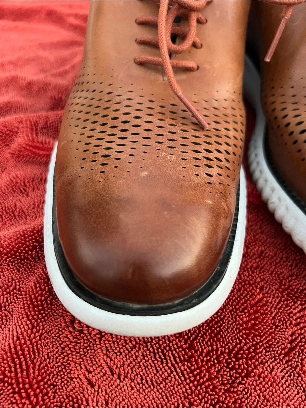 COLE HAAN 2 Zerogrand Laser Wingtip Oxford Shoes Men's Size 9